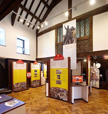 Exhibition inside the Owain Glyndwr Centre